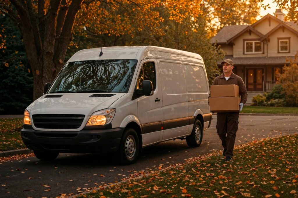 repartidor con furgoneta de segunda mano