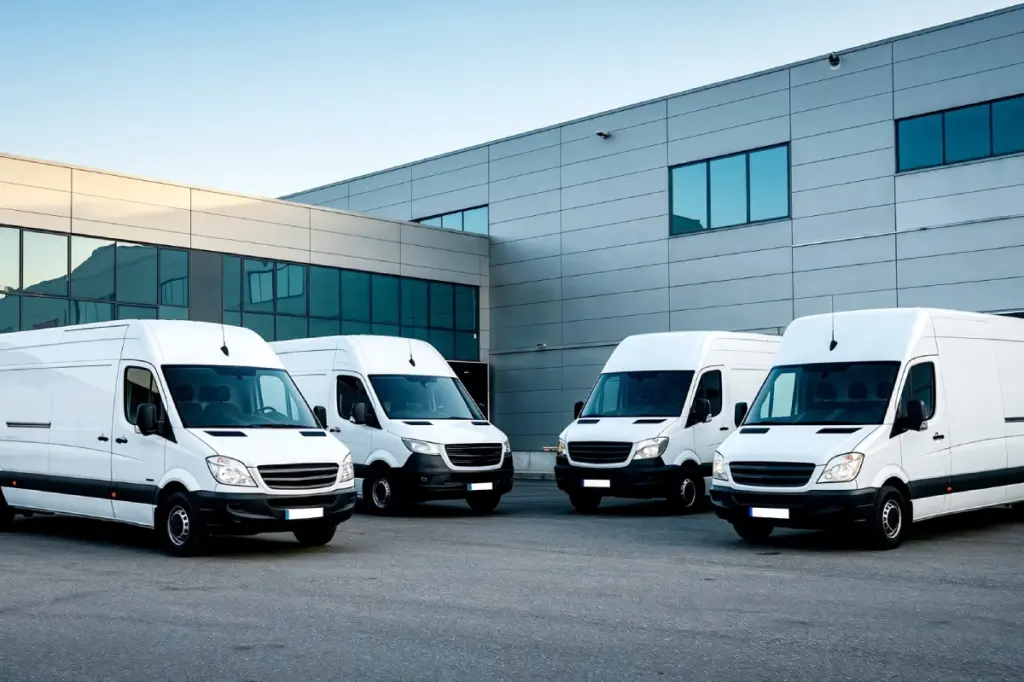 furgonetas blancas aparcadas