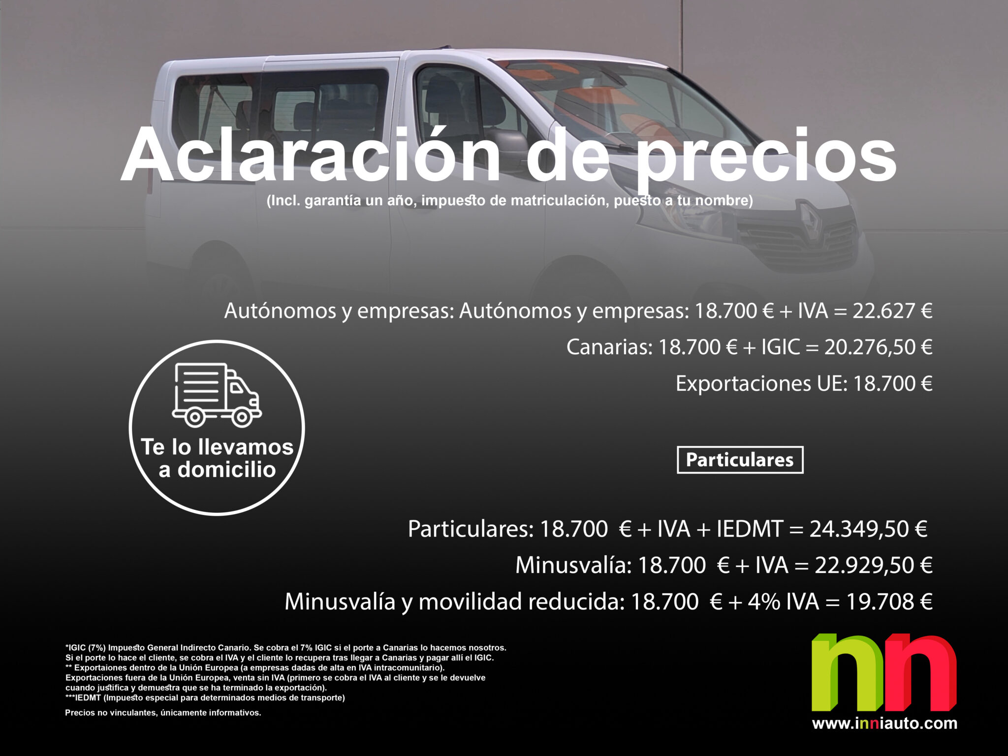 RENAULT Trafic Combi 9 L1H1 1.6DCi 120cv + AIREADORES EN PLAZAS TRASERAS + PORTON TRASERO
